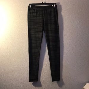 Grey and black striped leggings from Kohl’s